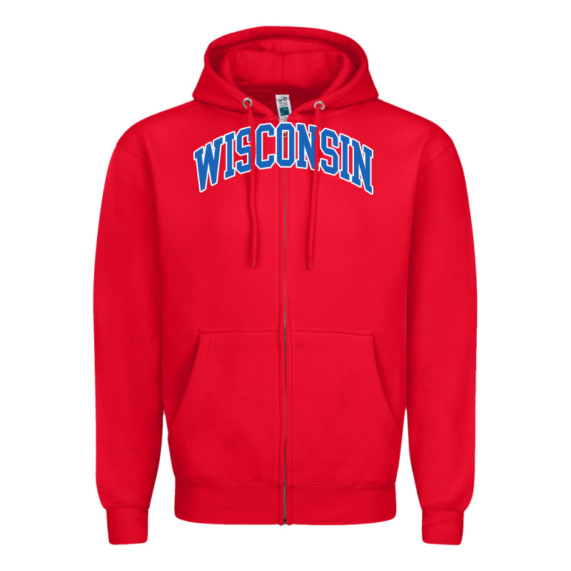 Wisconsin Blue Zipper Hoodie by lanVoArt | Teevron