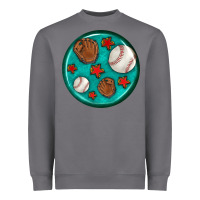 Storm baseball with sunflower round earrings Heavyweight Sweatshirt - BundleAndBundleShop