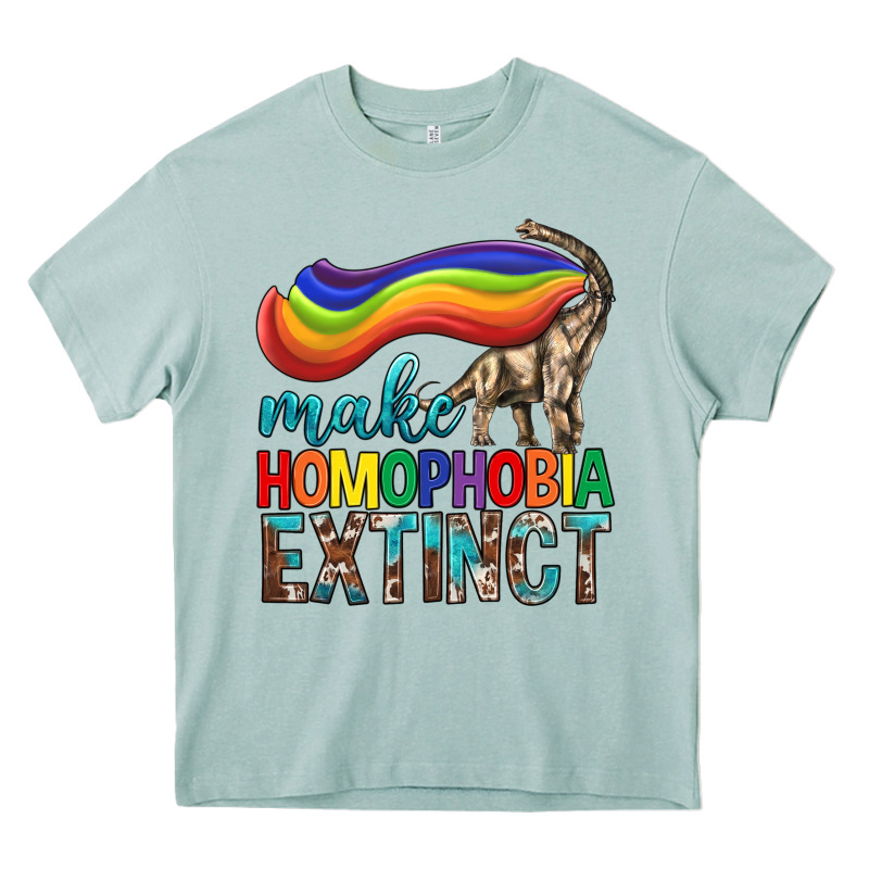 Lgbtq Make Homophobia Extinct Heavy Core Tee by BundleAndBundleShop | Teevron