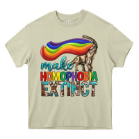 Mossy Lgbtq Make Homophobia Extinct Heavy Core Tee - BundleAndBundleShop