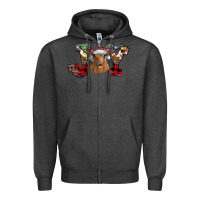Charcoal Heather Joy Longhorn Zipper Hoodie - CowhideDigitalArt