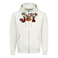 Oatmeal Heather Joy Longhorn Zipper Hoodie - CowhideDigitalArt
