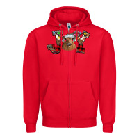 Red Joy Longhorn Zipper Hoodie - CowhideDigitalArt