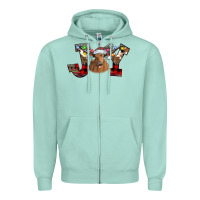 Seafoam Joy Longhorn Zipper Hoodie - CowhideDigitalArt