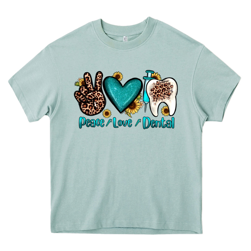 Peace Love Dental Heavy Core Tee by JahusDesignShop | Teevron