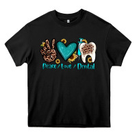 Black peace love dental Heavy Core Tee - JahusDesignShop
