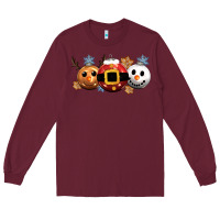 Burgundy christmas Long Sleeve Tee - CowGirlArtShop