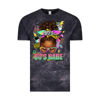 Cloud Black 80's babe afro messy bun Vintage Tee - texasbilliewilder