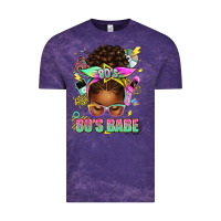 Cloud Purple 80's babe afro messy bun Vintage Tee - texasbilliewilder