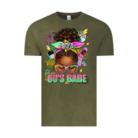 Vintage Olive 80's babe afro messy bun Vintage Tee - texasbilliewilder