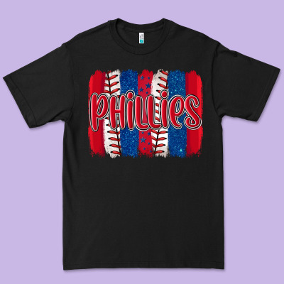 Phillies Baseball Team Spirit Brushstrokes Premium Tee Designed By Artiststas