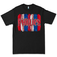 Black phillies baseball team spirit brushstrokes Premium Tee - Artiststas