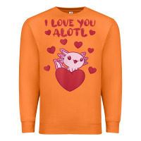 Carrot i love you alotl aolotl valentine's day heart aolotl lover Premium Sweatshirt - lanVoArt
