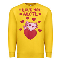 Lemon i love you alotl aolotl valentine's day heart aolotl lover Premium Sweatshirt - lanVoArt