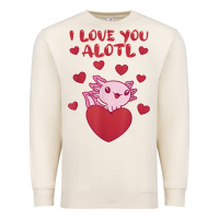 Sandshell i love you alotl aolotl valentine's day heart aolotl lover Premium Sweatshirt - lanVoArt