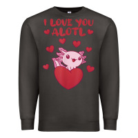 Smoke i love you alotl aolotl valentine's day heart aolotl lover Premium Sweatshirt - lanVoArt