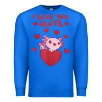 True Royal i love you alotl aolotl valentine's day heart aolotl lover Premium Sweatshirt - lanVoArt