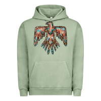 Pigment Oil Green thunderbird leopard leather Urban Hoodie - BarkalooDesign