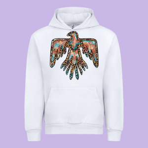 Thunderbird Leopard Leather Urban Hoodie Designed By Barkaloodesign