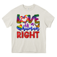 Cream Love İs a Human Right Heavy Core Tee - BundleAndBundleShop