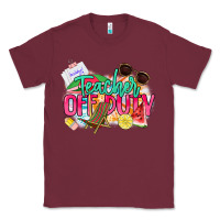 Burgundy teacher off duty Classic Tee - NancyCooperArtShop
