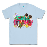 Dusty Blue teacher off duty Classic Tee - NancyCooperArtShop