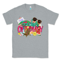 Heather Grey teacher off duty Classic Tee - NancyCooperArtShop