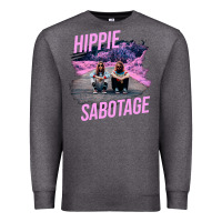 Charcoal Heather hippie sabotage aesthetic style photo with text Premium Sweatshirt - lanVoArt