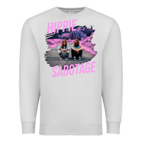 Dove Grey hippie sabotage aesthetic style photo with text Premium Sweatshirt - lanVoArt