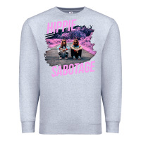 Heather Grey hippie sabotage aesthetic style photo with text Premium Sweatshirt - lanVoArt