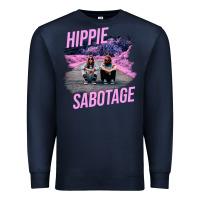 Navy hippie sabotage aesthetic style photo with text Premium Sweatshirt - lanVoArt