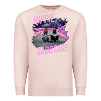 Pale Pink hippie sabotage aesthetic style photo with text Premium Sweatshirt - lanVoArt