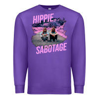 Purple hippie sabotage aesthetic style photo with text Premium Sweatshirt - lanVoArt