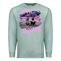 Seafoam hippie sabotage aesthetic style photo with text Premium Sweatshirt - lanVoArt