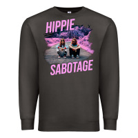 Smoke hippie sabotage aesthetic style photo with text Premium Sweatshirt - lanVoArt