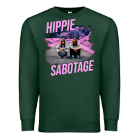 Sports Green hippie sabotage aesthetic style photo with text Premium Sweatshirt - lanVoArt