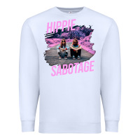 White hippie sabotage aesthetic style photo with text Premium Sweatshirt - lanVoArt