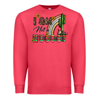 Cardinal i am not a hugger Premium Sweatshirt - CowhideDigitalArt