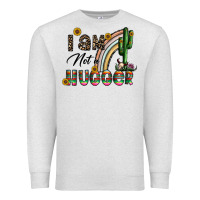 Oatmeal Heather i am not a hugger Premium Sweatshirt - CowhideDigitalArt