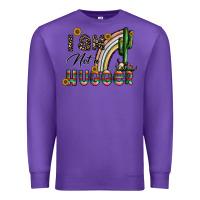 Purple i am not a hugger Premium Sweatshirt - CowhideDigitalArt