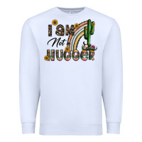 White i am not a hugger Premium Sweatshirt - CowhideDigitalArt