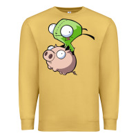 Antique Gold invader zim Premium Sweatshirt - lanVoArt