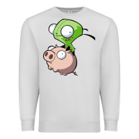 Dove Grey invader zim Premium Sweatshirt - lanVoArt