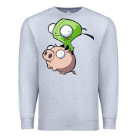Heather Grey invader zim Premium Sweatshirt - lanVoArt