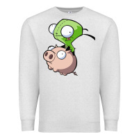 Oatmeal Heather invader zim Premium Sweatshirt - lanVoArt