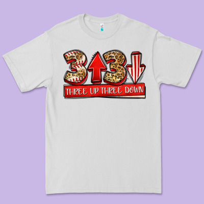 Three Up Three Down Baseball Premium Tee Designed By Jasminsmagicworld