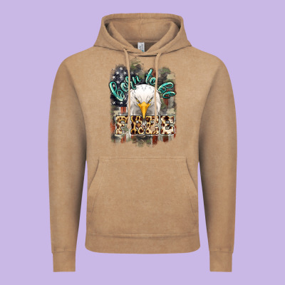 Born To Be Free 4th Of July Vintage Hoodie Designed By Howdyjamesfarm