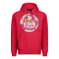 Cardinal Pink Merry Christmas Santa Premium Hoodie - FaDigitalArtStudio