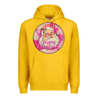 Lemon Pink Merry Christmas Santa Premium Hoodie - FaDigitalArtStudio