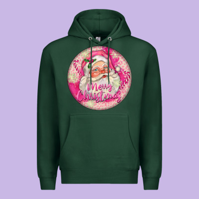 Pink Merry Christmas Santa Premium Hoodie Designed By Fadigitalartstudio